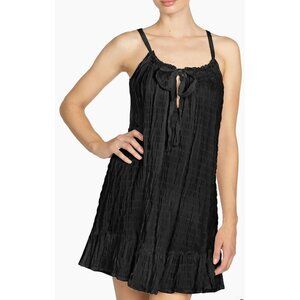 Robin Piccone Fiona Cover Up Dress Black Size M Sleeveless Beach Resort